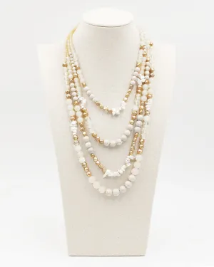 Mixed Stone Multiple Layered Necklace