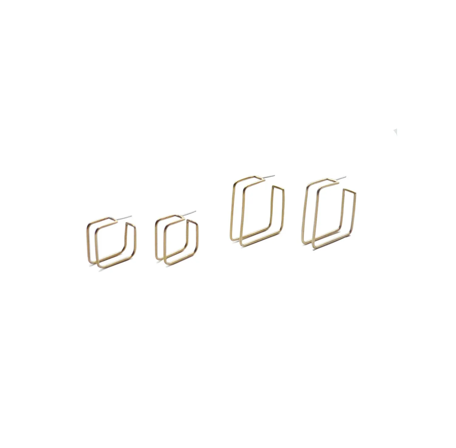 Natalie Joy Square Cage Hoops (Small)