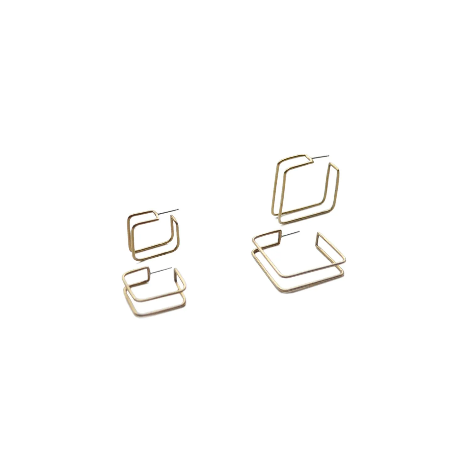 Natalie Joy Square Cage Hoops (Small)