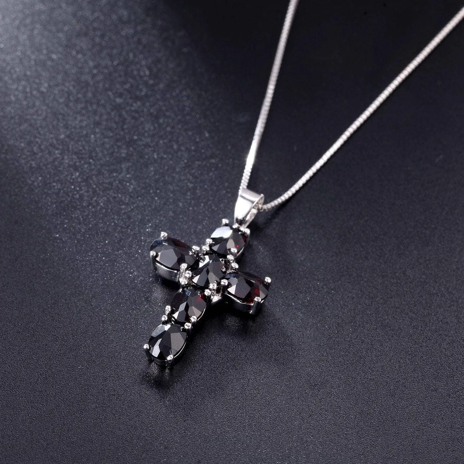 Natural Amethyst with Topaz Gemstone Cross Necklace