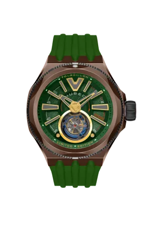 Nubeo Messenger Tourbillon Limited Edition Dark Sea Green Men's Watch NB-6075-0B