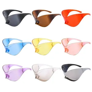 Oversized Wrap Around Punk Y2K Sunglasses Goggle Futuristic Sunglasses for Men Women Sport Sun Glasses Chic Riml Sunglasses