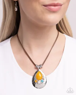 Paparazzi Necklace ~ Admirably Artisan - Yellow