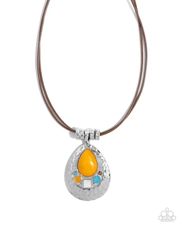 Paparazzi Necklace ~ Admirably Artisan - Yellow