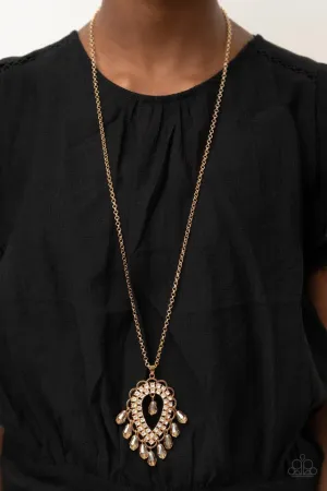 Paparazzi Necklace ~ Teasable Teardrops - Gold