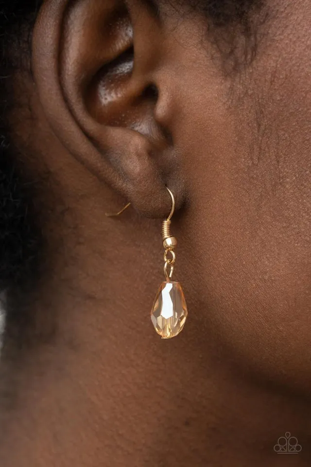 Paparazzi Necklace ~ Teasable Teardrops - Gold