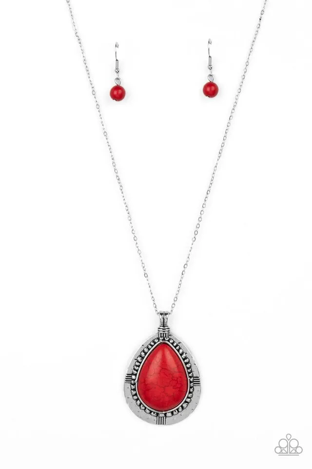 Paparazzi Necklace ~ Western Wilderness - Red