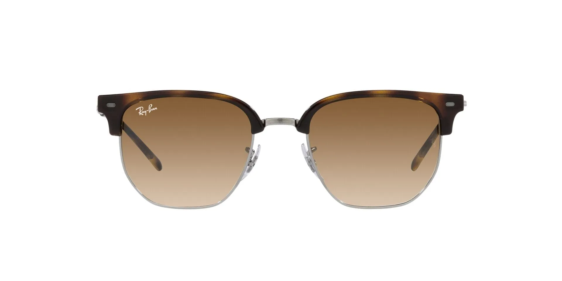 RAY-BAN New Clubmaster Polished Havana - Brown Sunglasses