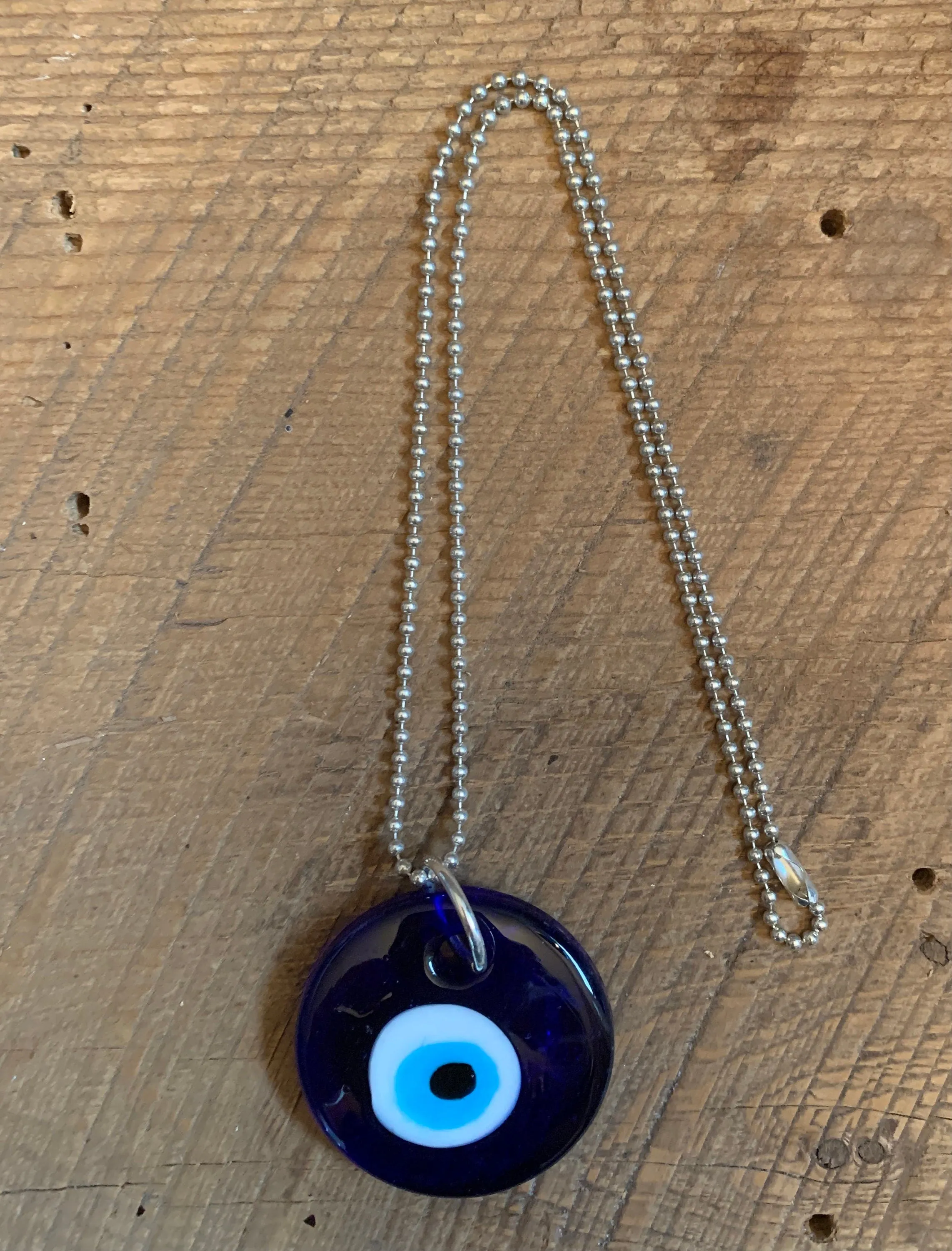 SariBlue® Evil Eye Necklace Blue Glass Teardrop or Circle Evil Eye Pendant