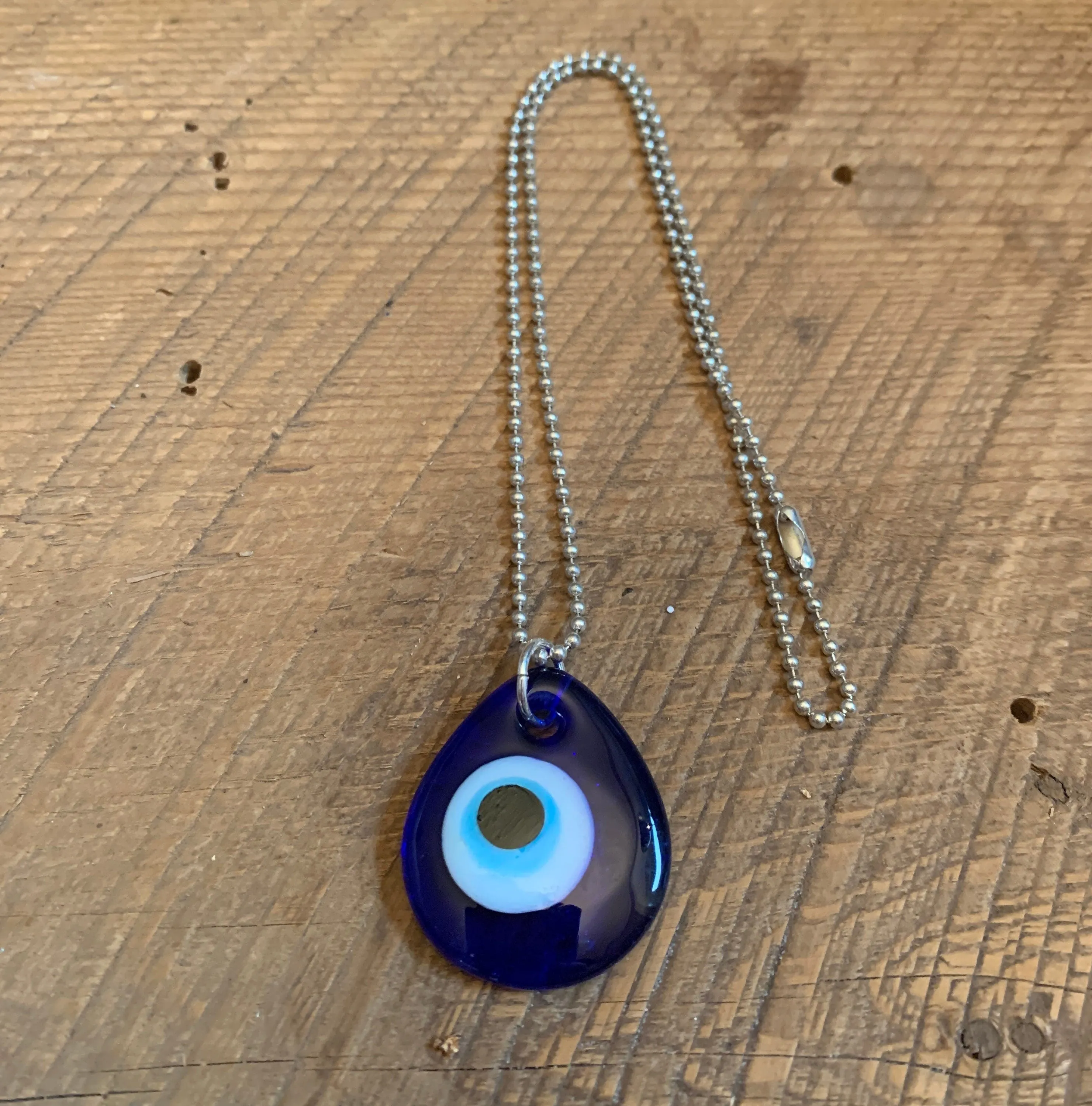SariBlue® Evil Eye Necklace Blue Glass Teardrop or Circle Evil Eye Pendant