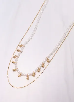Setton Layered Pearl Necklace GOLD