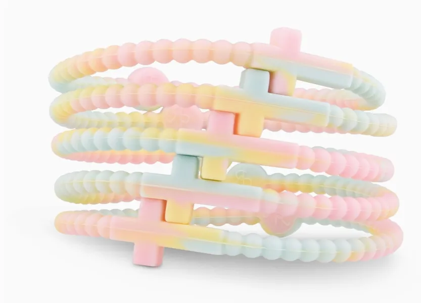 Silicone Cross Bracelet Sets