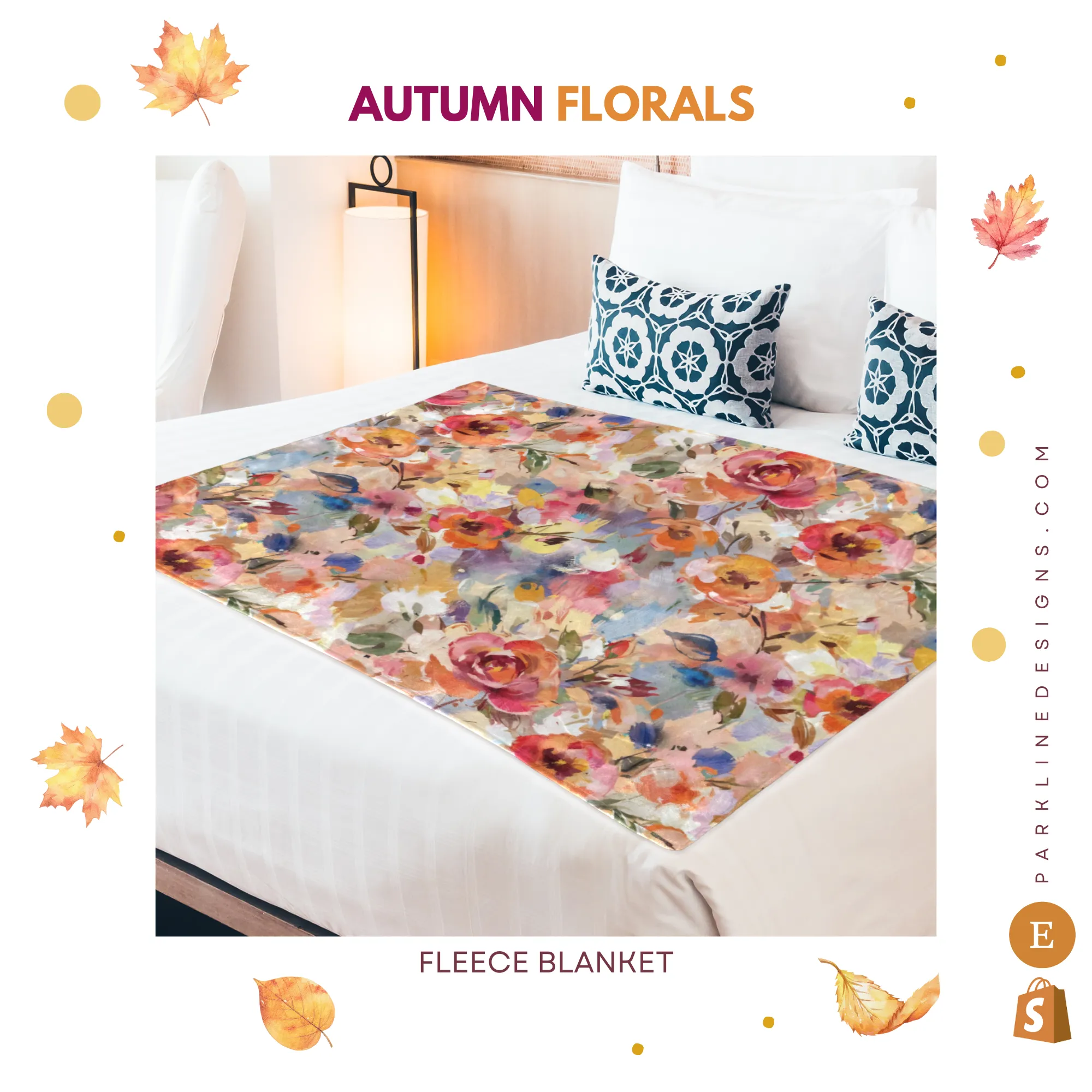 Spanish Sun | Ultra-Soft Micro Fleece Blanket | Durable & Lightweight with Vibrant No-Fade Print | Perfect Autumn Gifts
