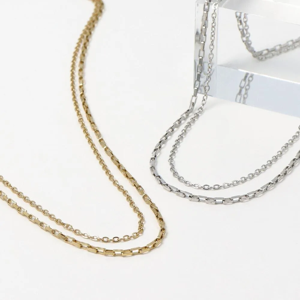 Stainless Steel Double Necklace