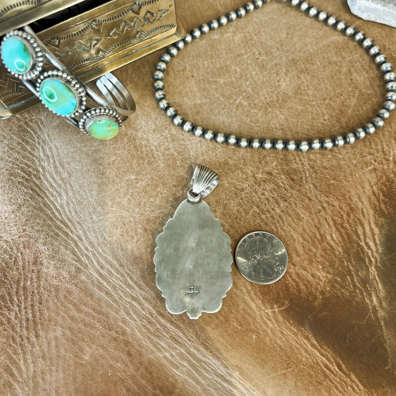 The Grande Sonoran Turquoise Teardrop Pendant