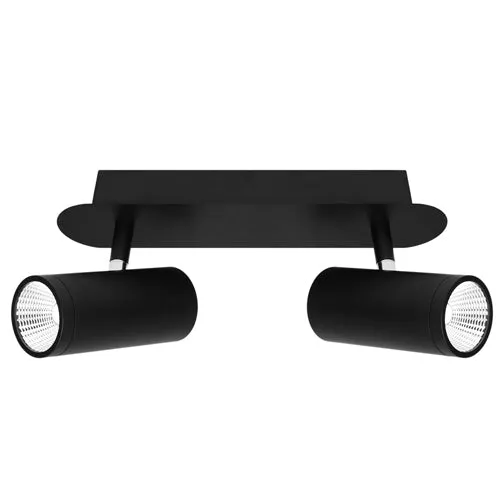 Urban 2 Light Black Architectural Slim LED Spotlight