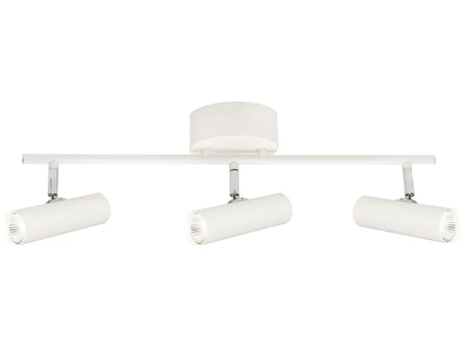 Vector 3 Light Bar White Round Architectural Slim LED Spotlight