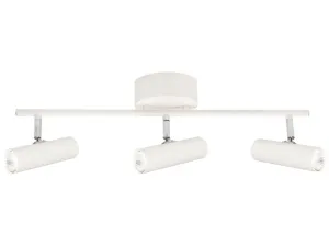Vector 3 Light Bar White Round Architectural Slim LED Spotlight