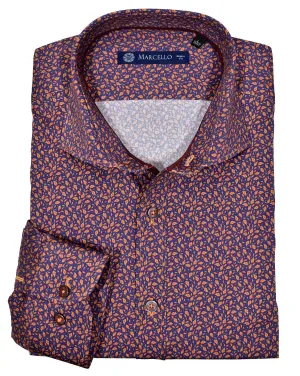 WM124 Slim Fit Flames Shirt