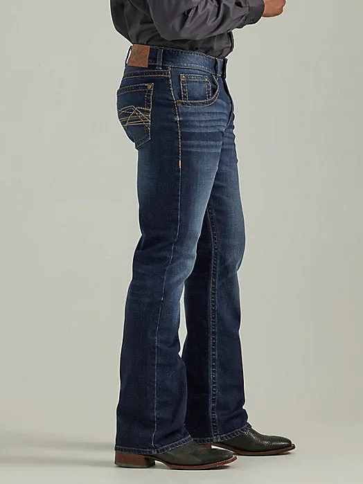 Wrangler Men's Rock 47 Slim Bootcut Jean in Duval