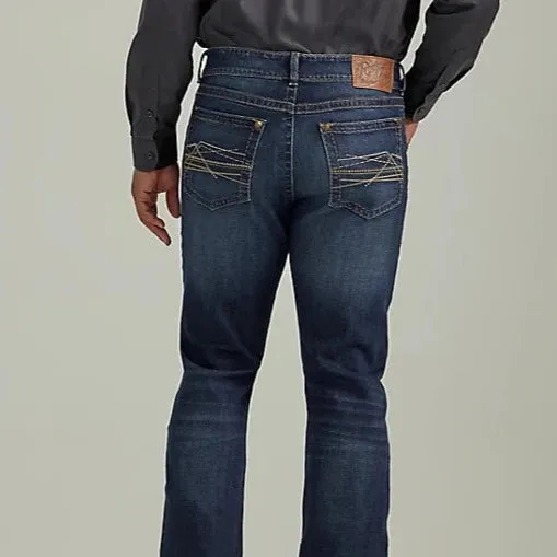Wrangler Men's Rock 47 Slim Bootcut Jean in Duval